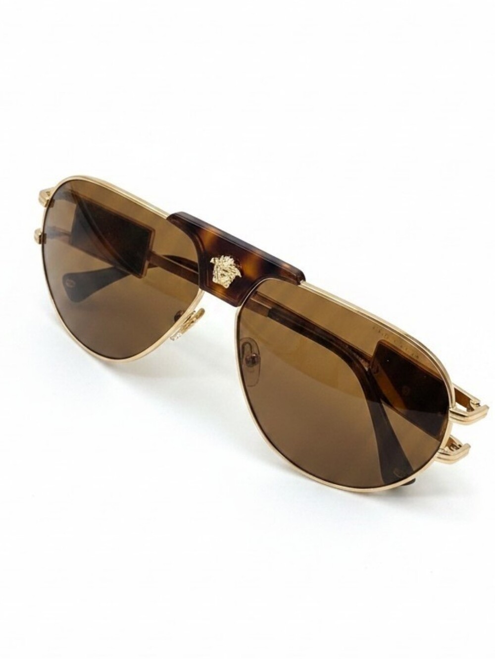 Versace Aviator Sunglasses with Gold Frame - Picture 2 of 4